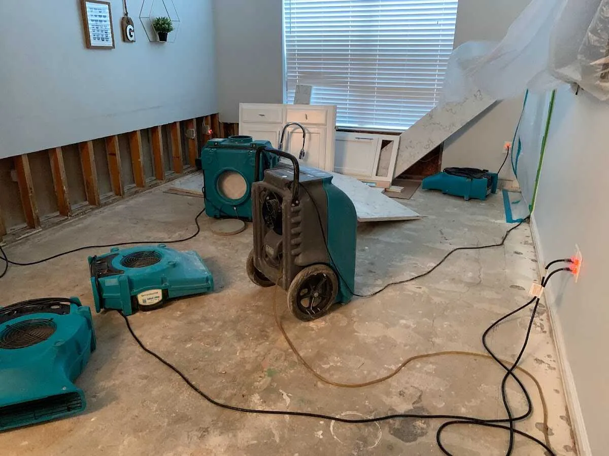 Dehumidifier in flood-cut room for Water Extraction & Removal in Homewood